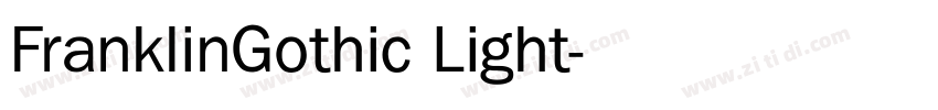 FranklinGothic Light字体转换